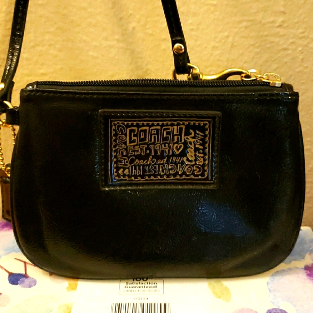 Coach Black Wristlet